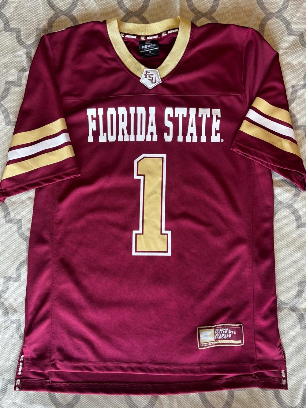 Colosseum Garnet and Gold FSU Football Replica Jersey
